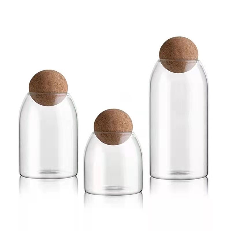 Ball Cork Glass Jar Tea Seal (9x10cm)