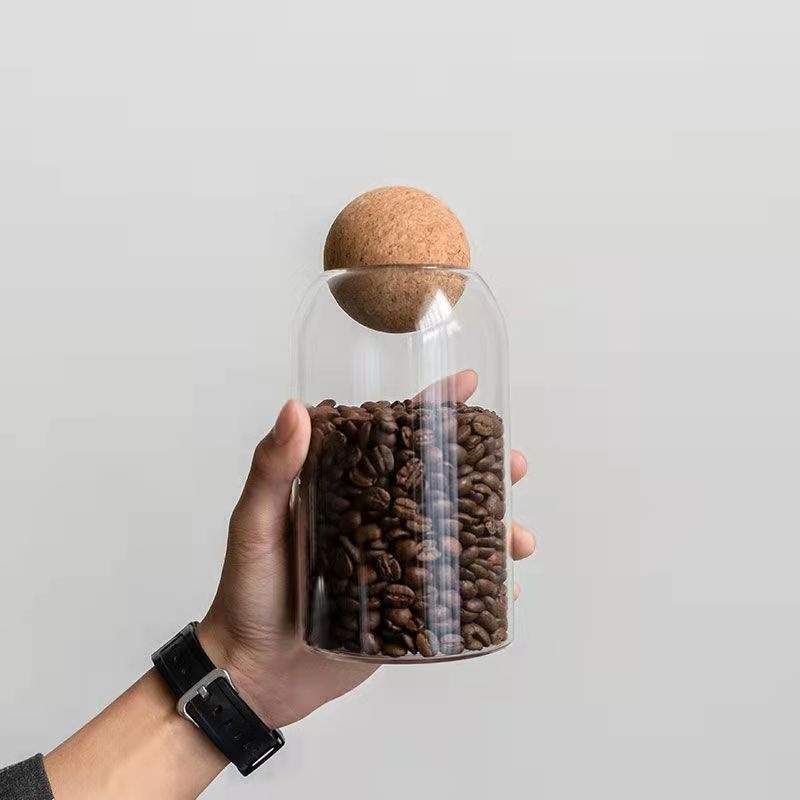 Ball Cork Glass Jar Tea Seal (9x10cm)