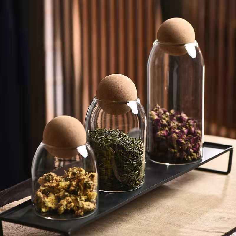 Ball Cork Glass Jar Tea Seal (9x10cm)