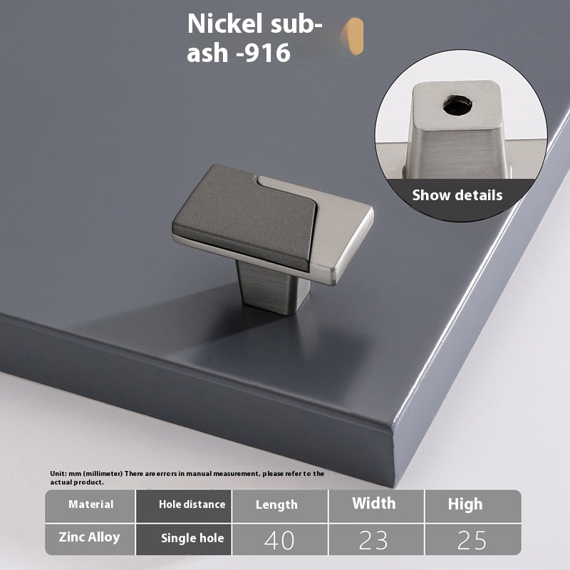 Single Hole Nickel Matt Gray