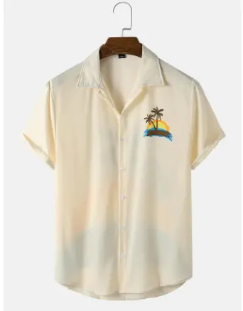 Summer Men's Loose Short-sleeved Shirt 3D Digital Printing