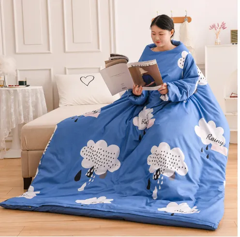 Wearable Sleeved Thick Warm Shoulder Pad For The Elderly Children's Anti kick Quilt Blue Sky - Shop at LoveMi