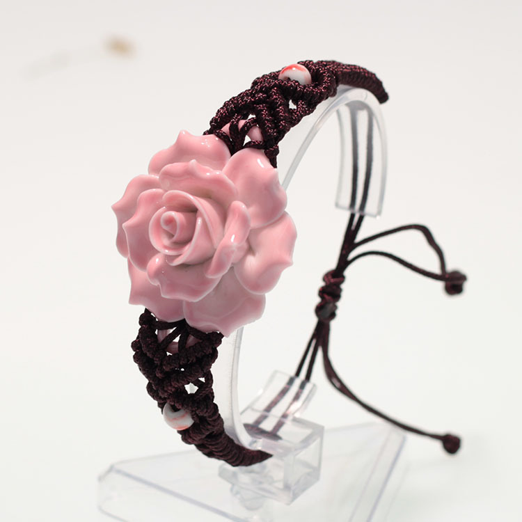 Pink Rose Bracelet