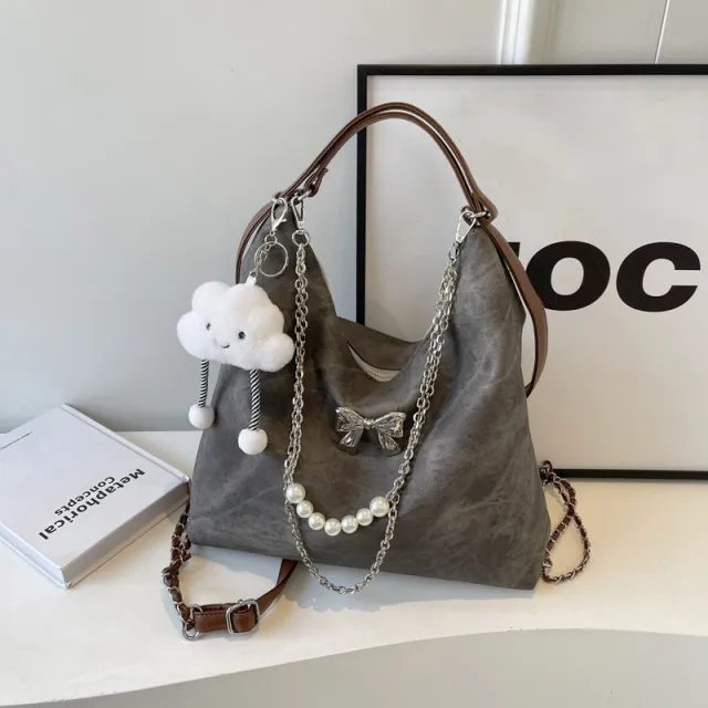 Simple Casual Shoulder Bag Niche Senior Sense Female Black - Shop at LoveMi