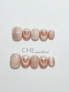 Handmade Nail Sticker Love Cat's Eye - Short Square Circle - View 1