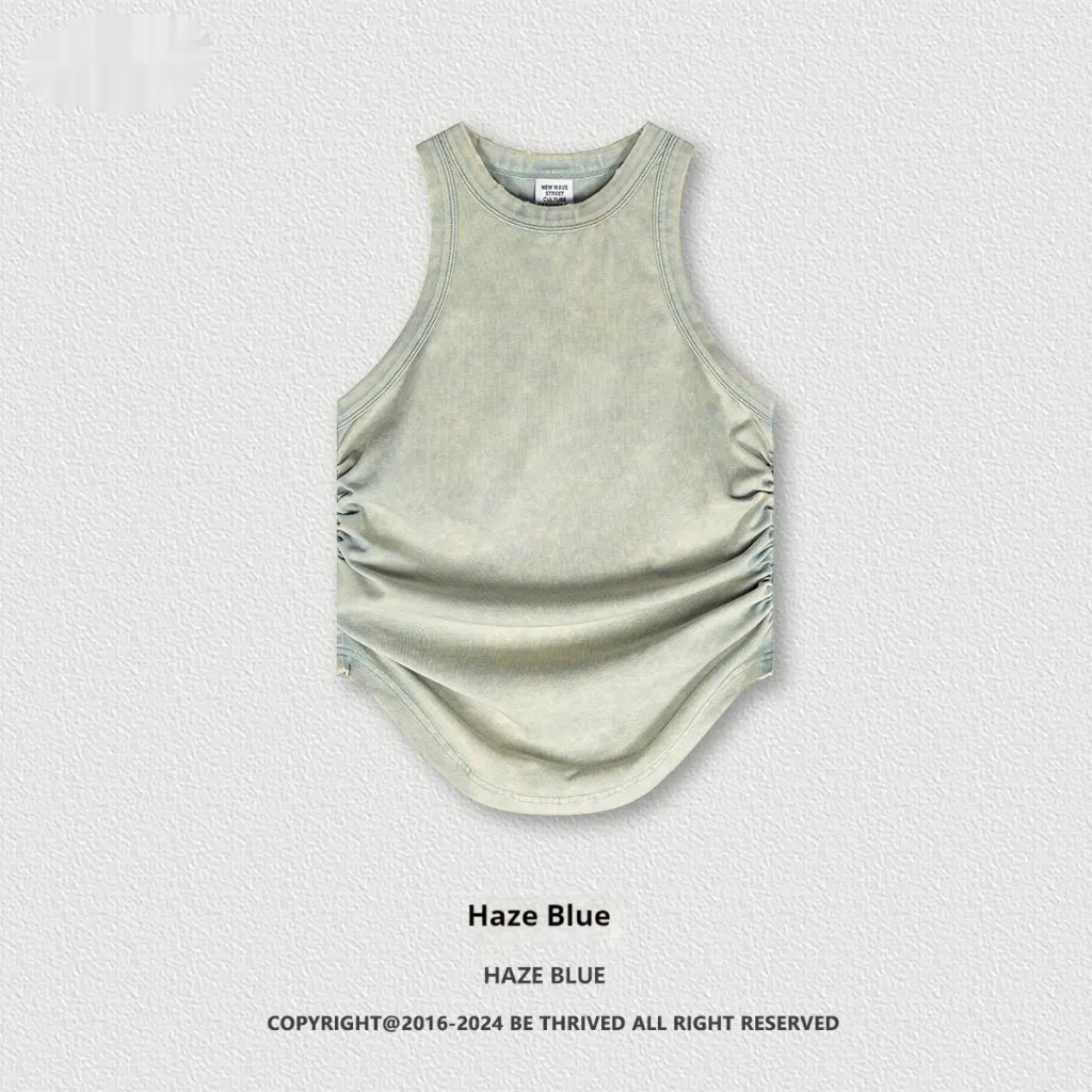 American Street Style Vest Sexy - Blue