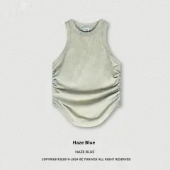 American Street Style Vest Sexy - Blue - View 1
