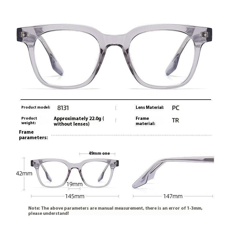 Large Frame TR90 Glasses Myopia Degrees - Image 6