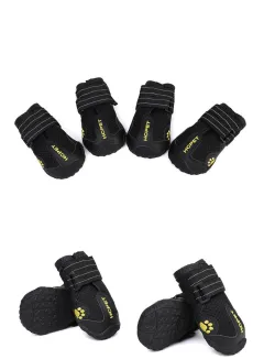 Pet Dog Booties Waterproof Dog Boots - Breathable Black Hc 4Pc - View 1