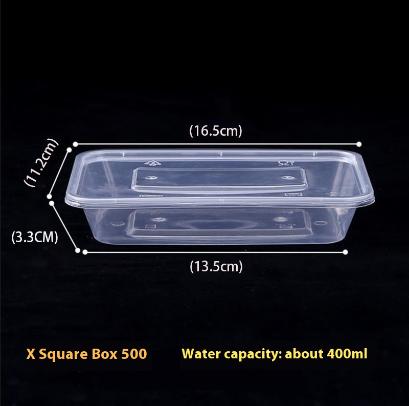 500ml Transparent Square Box