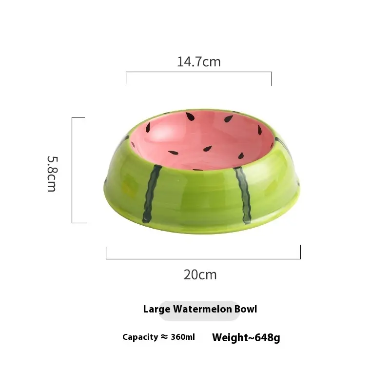 Cat Bowl Ceramic Drinking Water Non-slip Anti-tumble