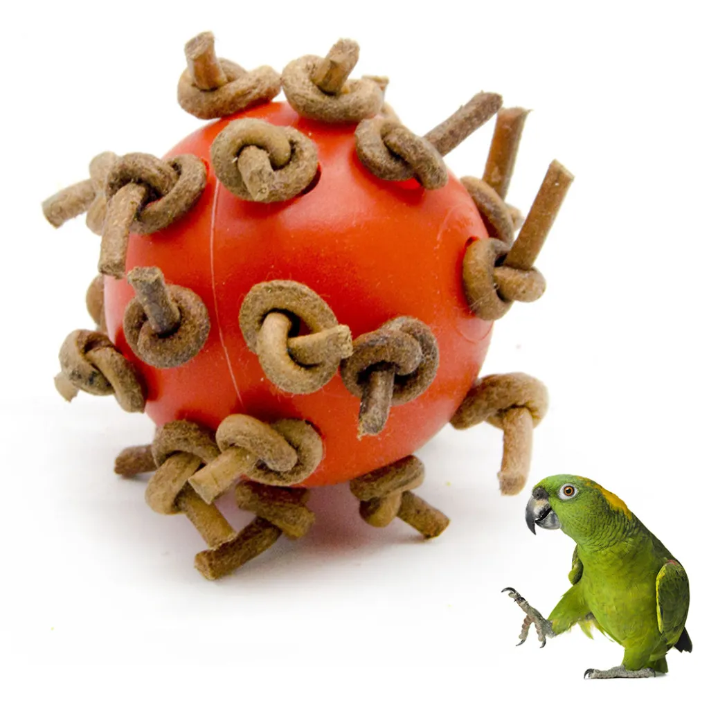 Parrot Plastic Interactive Chewing Ball - Orange