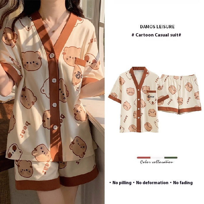 Pajamas Women's Short-sleeved Shorts Home Wear