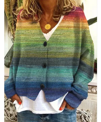 3D Women's Printed Wear Cardigan Jacket Qw1M2310119 - Shop at LoveMi