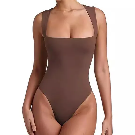Jumpsuit Women's Milk Silk Sleeveless Sling Coffee - Shop at LoveMi