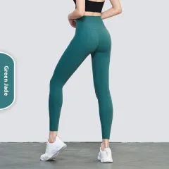 Women's High Waist Belly Contracting Sports Yoga Pants - Turquoise - View 1