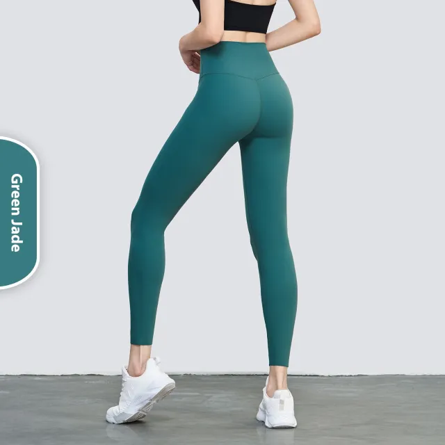 Women's High Waist Belly Contracting Sports Yoga Pants Turquoise - Shop at LoveMi