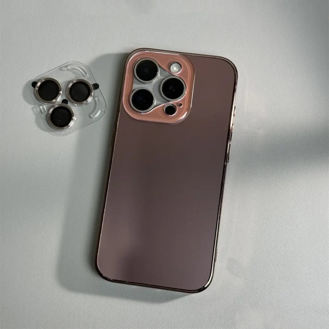 Frosted Glass Anti Drop Electroplating Soft Edge Phone Case