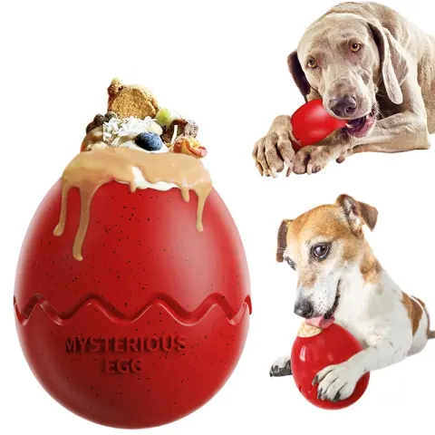 Dog Slow Food Bite-resistant Leakage Feeder Dinosaur Egg Bite