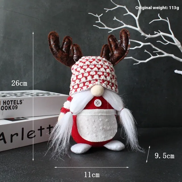 Christmas Antlers Faceless Old Man Doll Braid Style - Shop at LoveMi