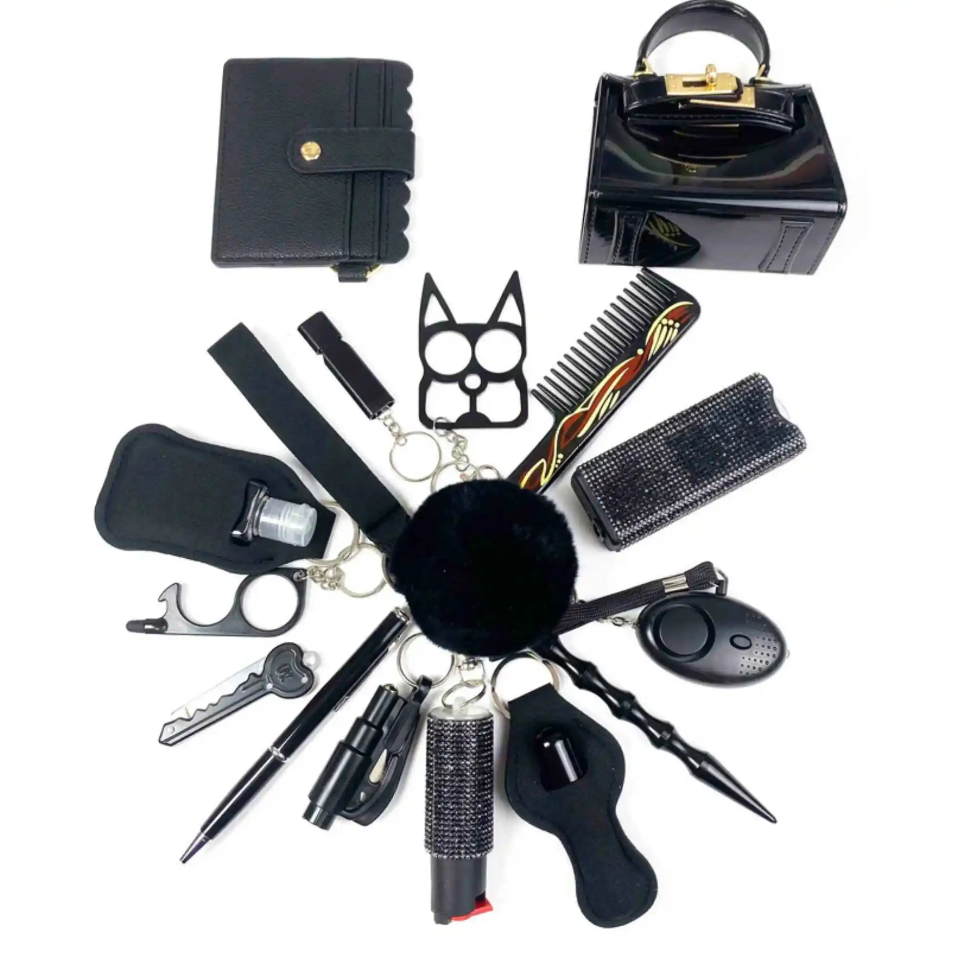 19 Pcs Safety Keychain Set