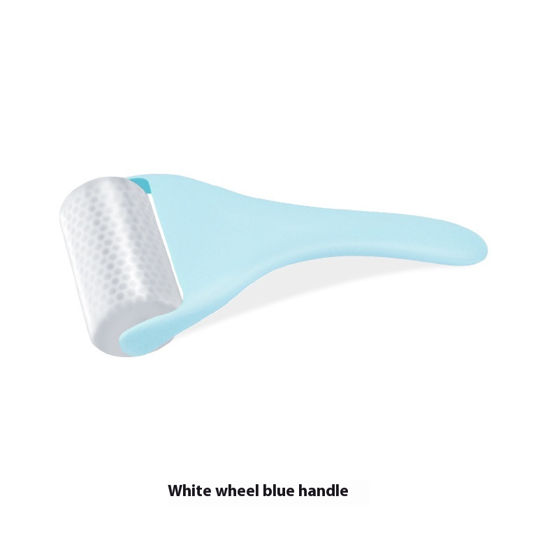 White Wheel With Blue Handle