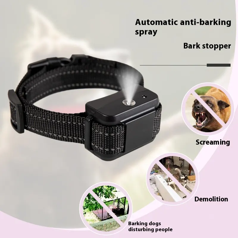 Automatic Bark Stopper Dog Intelligent Training Spray Collar Pet