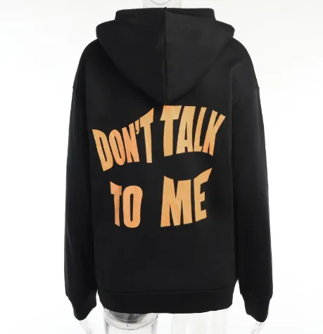 Women's Fashion Sports Long sleeved Pullover Hoodie Black - Shop at LoveMi
