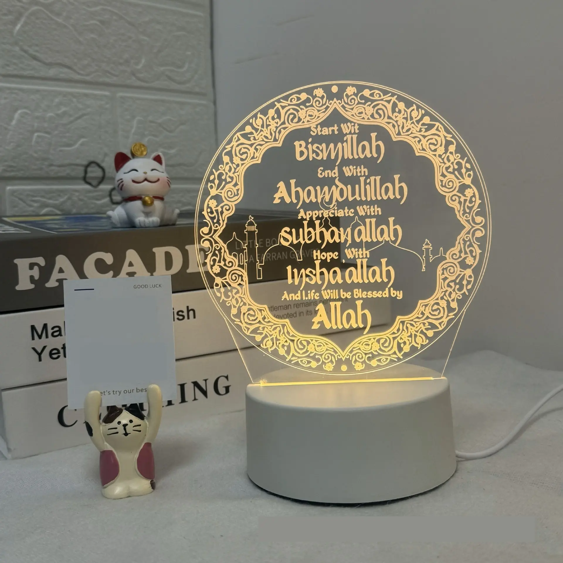 Creative 3d Small Night Lamp Plug-in Led Baby Lighting Projection KT-C