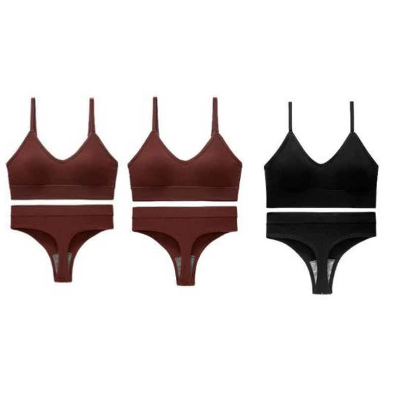 Small Chest Push-up Thin Without Steel Ring Plus Size Sports Bra Set