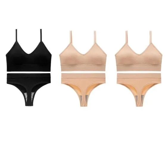 Small Chest Push-up Thin Without Steel Ring Plus Size Sports Bra Set - Baa