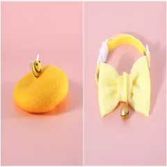 Pet Wool Cartoon Colored Bud Hat - Yellow Set - View 1