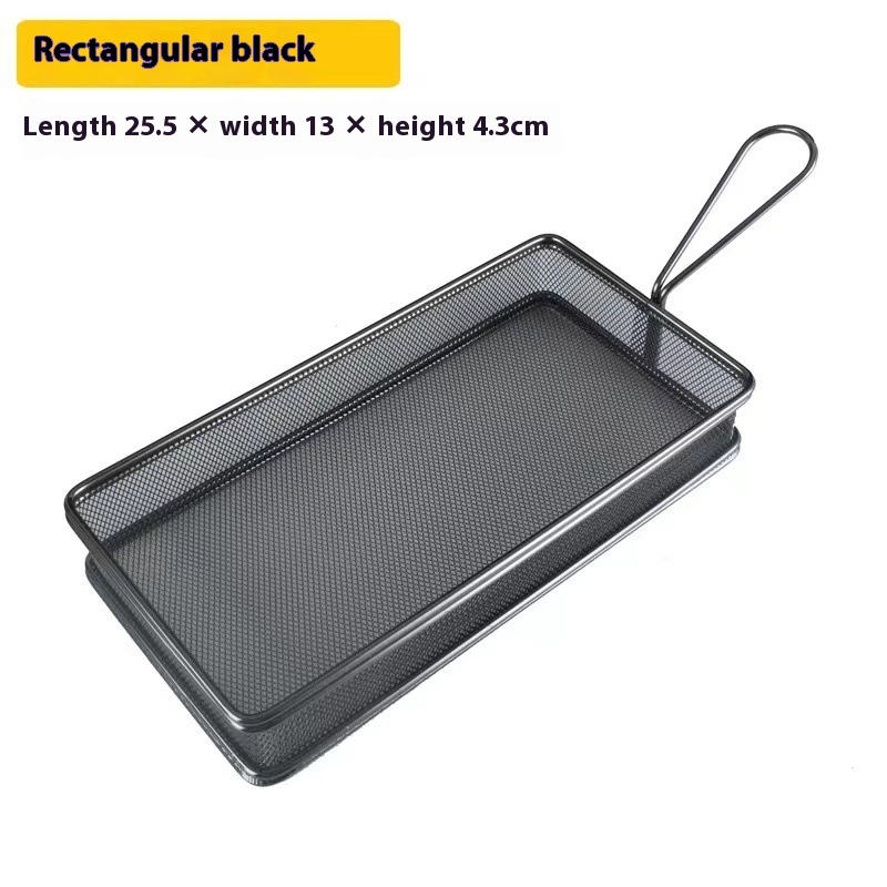 Black Short Handle Fine Mesh