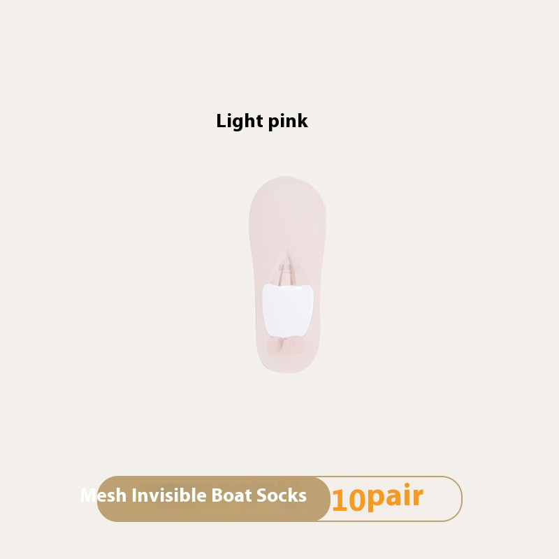 Breathable Women's Invisible Summer Socks. Product information: Pattern: solid color. Color: black, white, pink, light skin, blue, orange, light gray, light green, purple. Specifications: Bare socks, white paper card packaging. Main fabric composition: Co