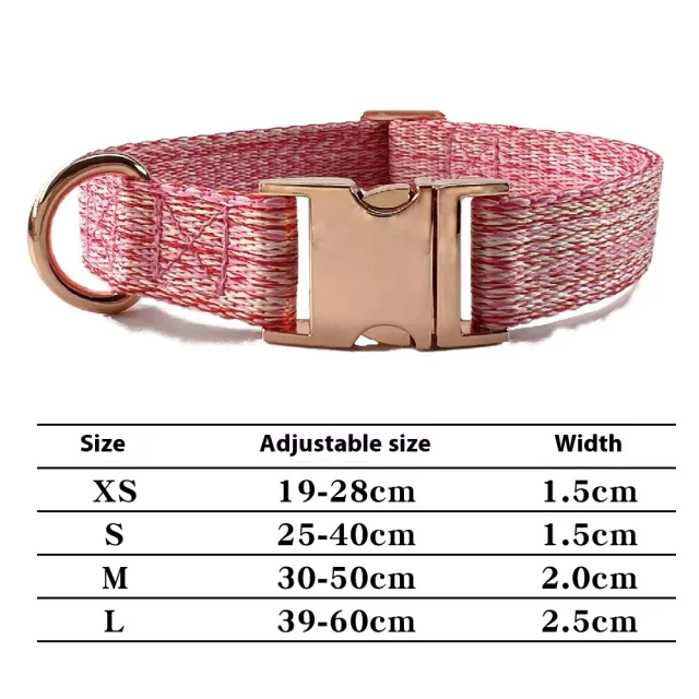 Dog Leash With Engraved Lettering And Anti Lost Collar Pink Collar - Shop at LoveMi