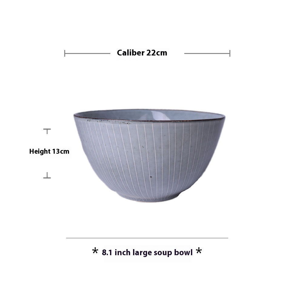 8.1inch large soup bowl