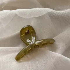 Mini Cute Translucent Bangs Side Clip - Green - View 1