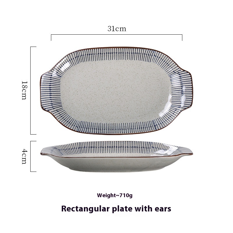 Rectangular Plate With Ears