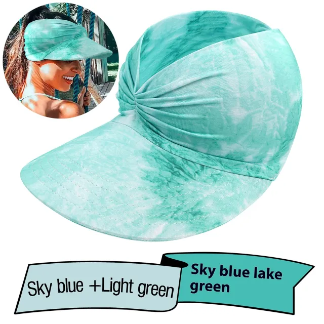 Printed Sun Hat Sun Protection UV Big Brim Blue - Shop at LoveMi