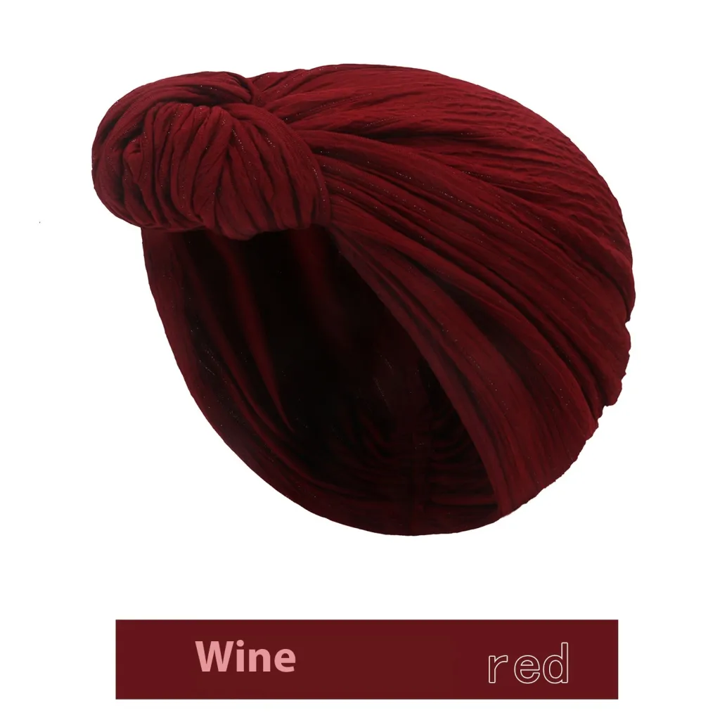 Autumn And Winter Knot Fashion Tam-o'-shanter - Wine Red