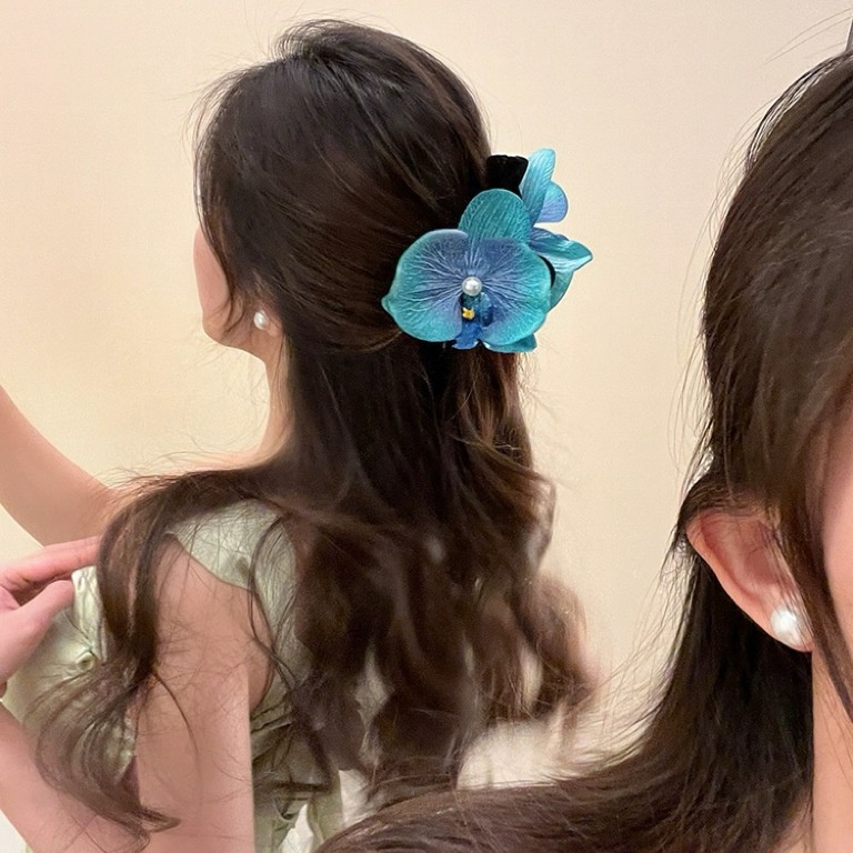 Butterfly Orchid Cropped Hair Clip