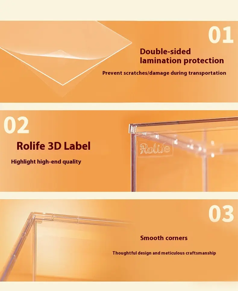 DIY Cottage Dust Cover Display Household Acrylic Toy Storage Box