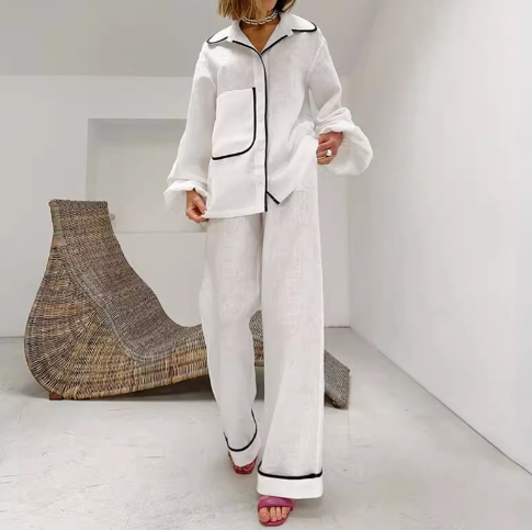 Women's Suit Cotton Loose Fashion Simple