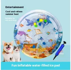 Summer Cooling Pet Water Bed Cushion Ice Pad Dog Sleeping Square Mat For Puppy Dogs Cats Pet Kennel Cool Cold - Ice Pad Large Size - View 1