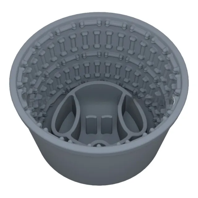 Soft And Durable Silicone Dog Food Bowl Multi purpose Design Slabstone Gray - Shop at LoveMi