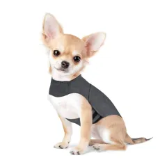 Pet Clothes Dog Anxiety Jacket Warm Vest - Heather Grey - View 1