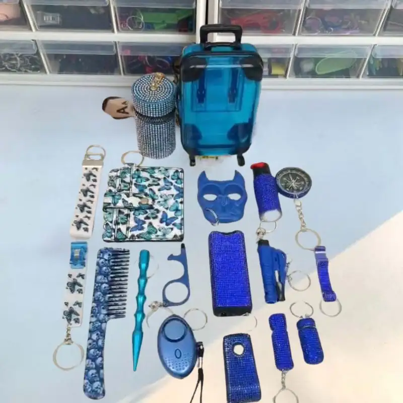 18 PCS Royal Blue Butterfly Safety Set