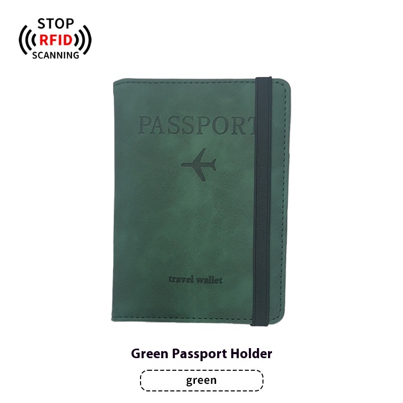 Green Strap Passport Cover