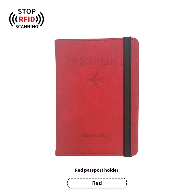 Red Strap Passport Cover