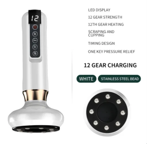 Electric Vacuum Cupping Massager For Body Anti Cellulite Suction Cup Gua Sha Massage Body Cups Guasha Fat Burning Slimming Jars White - Shop at LoveMi